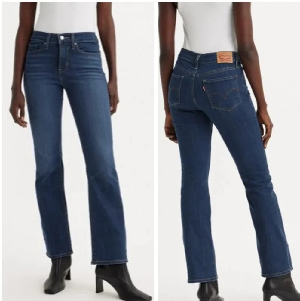 Levi’s 315 Shaping Bootcut Jeans, Dark Wash, Flattering Denim w/Stretch, EUC!